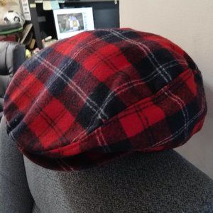 Classic Red Plaid Pendleton Newsboy Cap